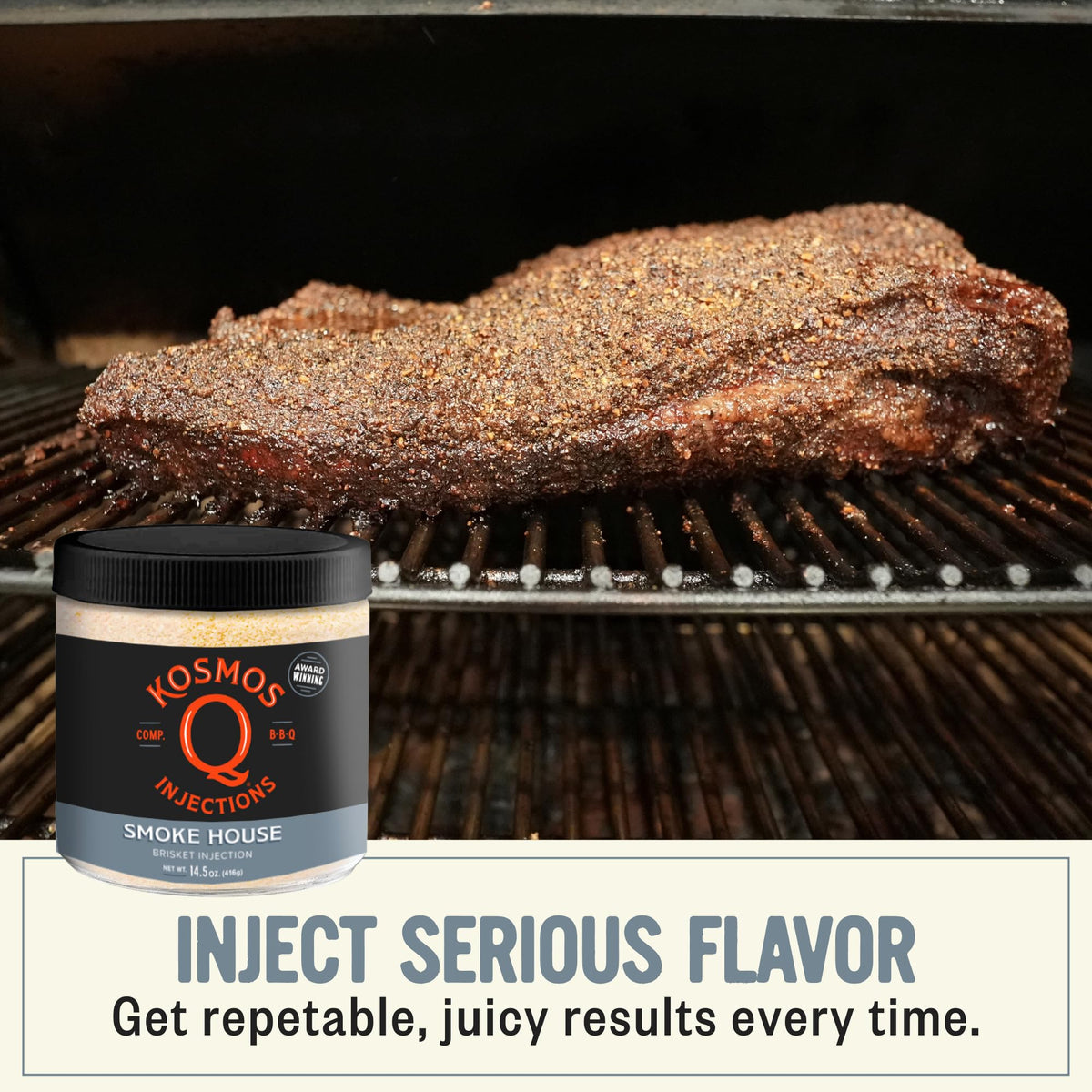 Kosmos Q Smoke House Reserve easy-injection setup for quick prep.