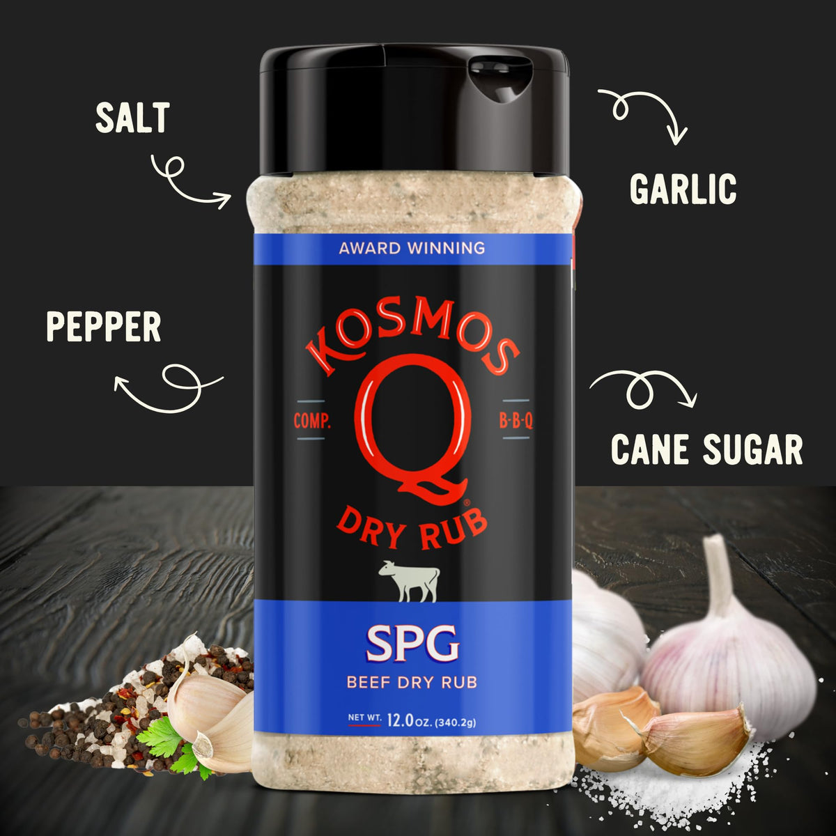 Kosmos Q SPG brisket on smoker evokes bold, balanced flavor