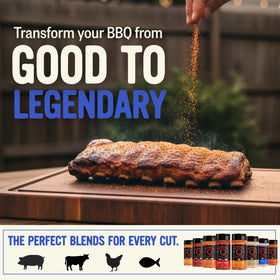 Kosmos Q SPG rub suits seafood like grilled shrimp or fish