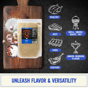 Kosmos Q SPG seasoning sear on steak captures rich aroma and crust potential