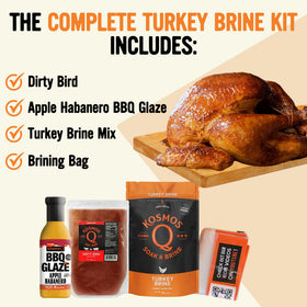 Kosmos Q turkey brine bag ready for even moisture brining.
