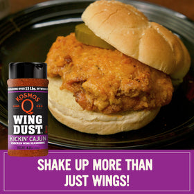 Kosmos Q Kickin’ Cajun Wing Dust for grilling and smoking meat with Southern attitude
