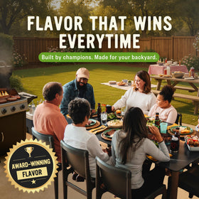 Kosmos Q Sweet Apple Chipotle BBQ Sauce with grilled vegetables.