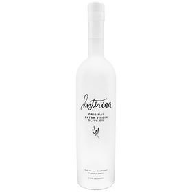 Kosterina Original Olive Oil bottle pouring, delivering rich flavor for finishing dishes.
