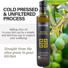 Kouzini dark green bottle preserves freshness for everyday cooking.