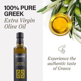 Kouzini olive oil dressing jar, ideal for vibrant salads and marinades.