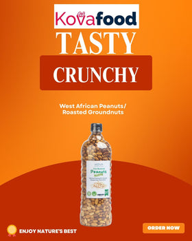 Kovafood groundnuts close-up reveals smoky aroma and roasted texture.