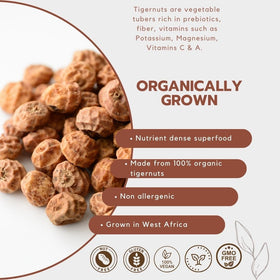 Kovafood tiger nuts ready to eat as a snack or smoothie ingredient.