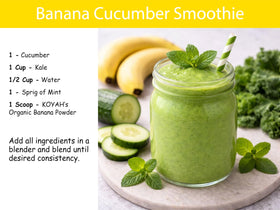 KOYAH Banana Powder in a smoothie bowl adds natural sweetness