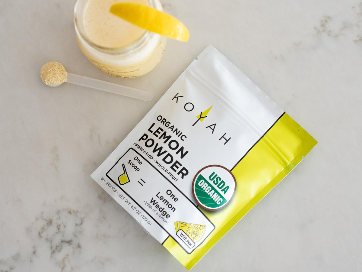 KOYAH Lemon Powder is gluten-free and vegan-friendly for plant-based meals.