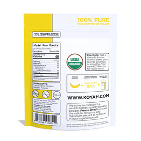 KOYAH Freeze-Dried Banana Powder scoop ready for smoothies