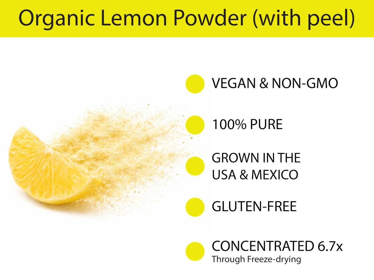 KOYAH Organic Lemon Peel in powder captures zest-like aroma and notes.