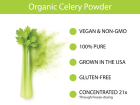 KOYAH Celery Powder jar closeup reveals crisp texture and pure ingredients