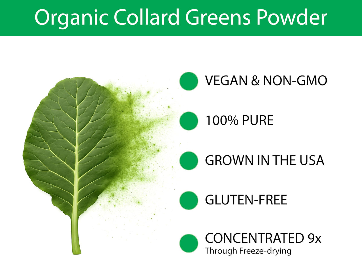 KOYAH USA-grown collard greens form the base of the powder