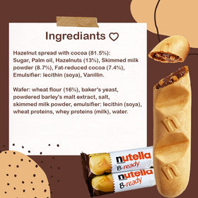 Kozy Home Nutella B-Ready bars paired with coffee for a quick pick-me-up.