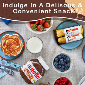 Kozy Home Nutella B-Ready bars close-up showing ingredients and texture.