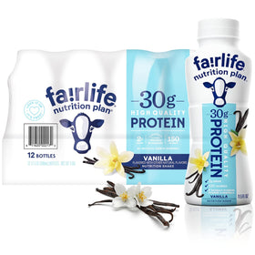 Kozy Home Fairlife vanilla bottle highlights 30g protein per shake for active days