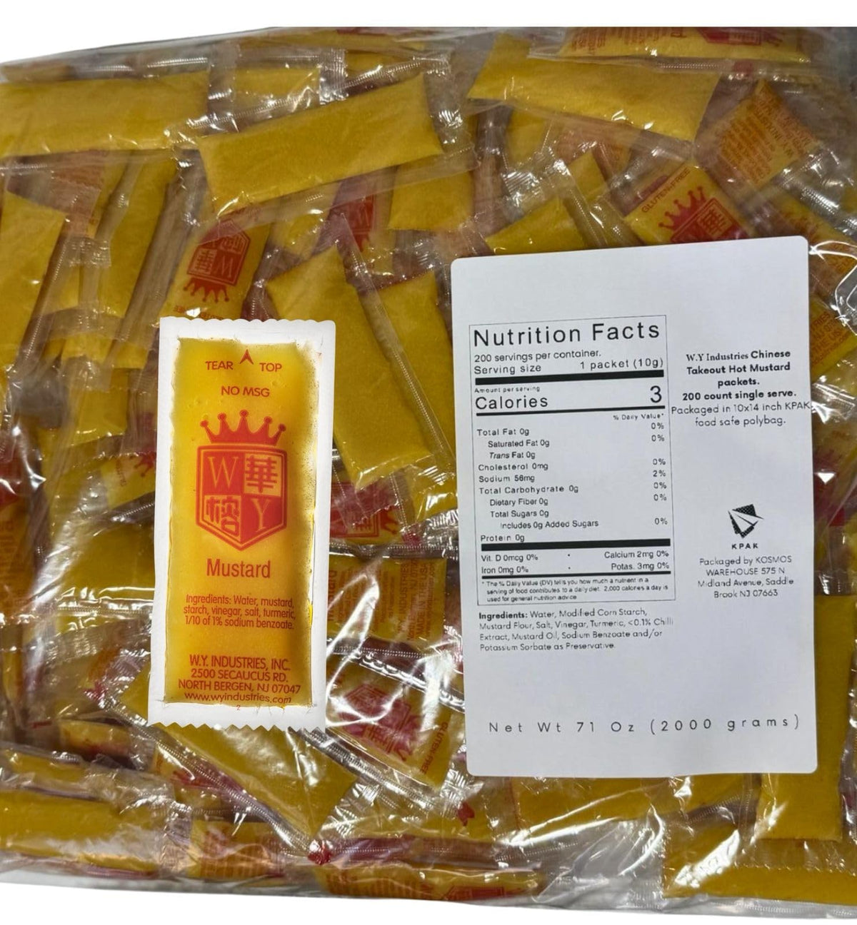 KPAK bulk hot mustard packets enhance home dining and office use