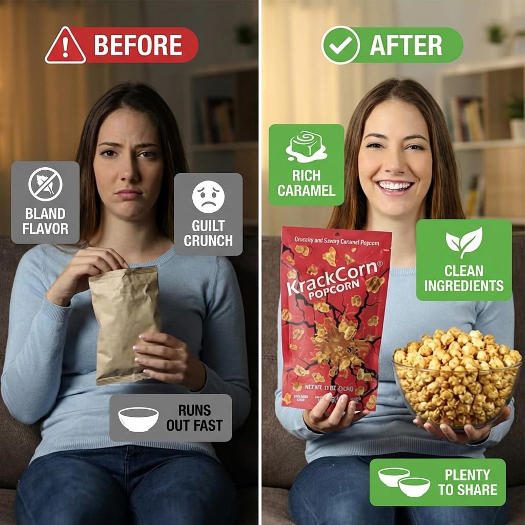 KrackCorn popcorn ideal for movie nights at home