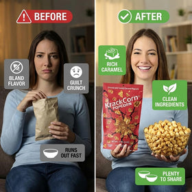 KrackCorn popcorn ideal for movie nights at home