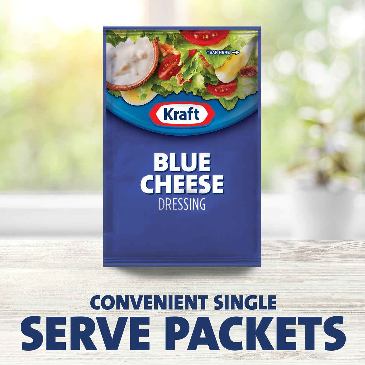 Kraft Blue Cheese Dressing vibrant appearance brightens plated salads
