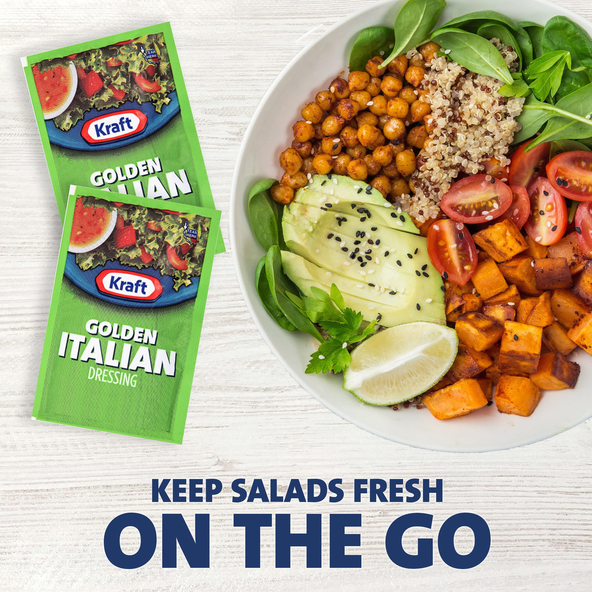 Kraft Golden Italian dressing used as a dipping sauce for vegetables