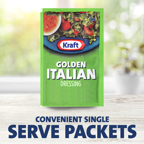 60-pack Kraft Golden Italian dressing packets ready for takeout or school lunches