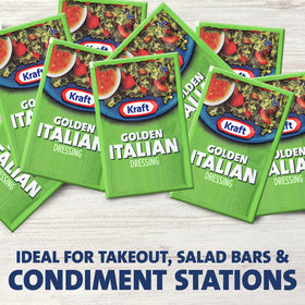 Restaurant or takeout service uses Kraft Golden Italian dressing packets