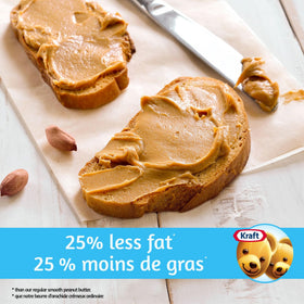KRAFT Light Smooth Peanut Butter in bowl, ideal for smoothies and dips.