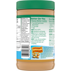 KRAFT Light Smooth Peanut Butter ingredients closeup, high-quality peanuts featured.