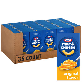 Kraft Mac and Cheese Original box front for quick family dinners