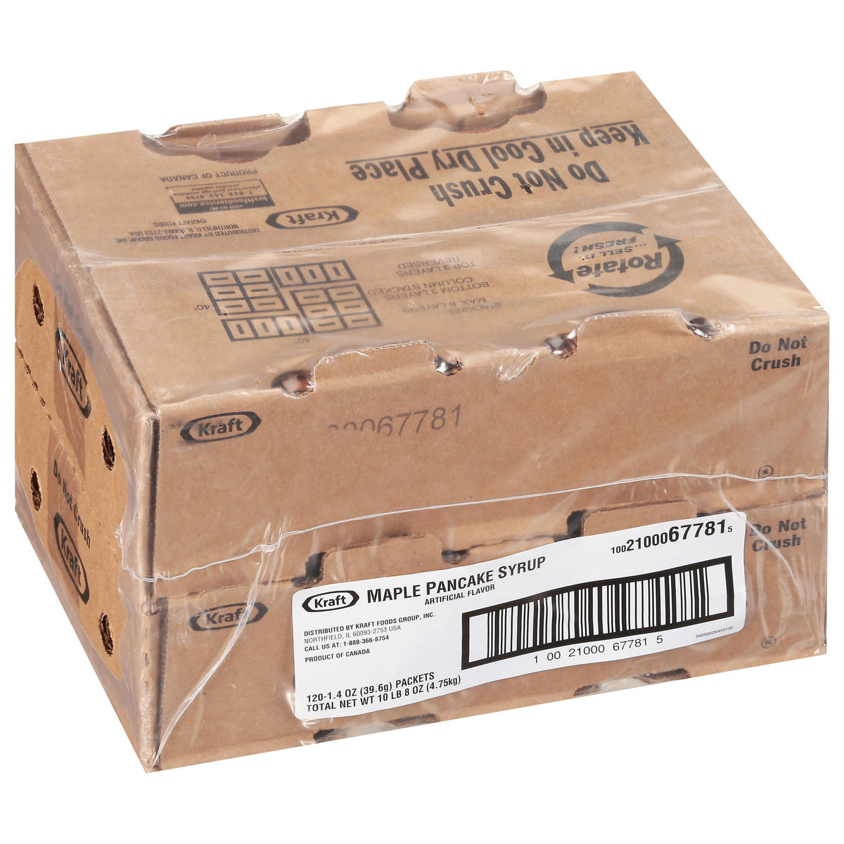Kraft Pancake Syrup dip cups in use with pancakes, showcasing dipping and topping versatility.