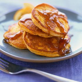 Kraft Pancake Syrup dip cups, side view, easy serving for guests and families.