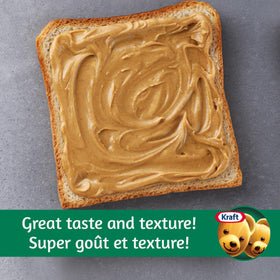 Kraft Peanut Butter Smooth 2 kg jar with sandwich, classic flavor for lunches.