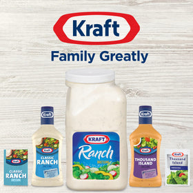 Kraft Ranch Dressing dipping with wings and vegetables demonstrates versatility.