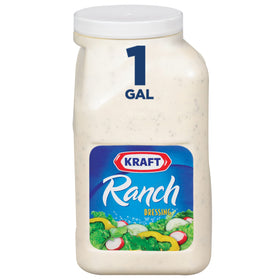 Kraft Ranch Dressing pour bottle shows creamy texture and versatile flavor for salads.