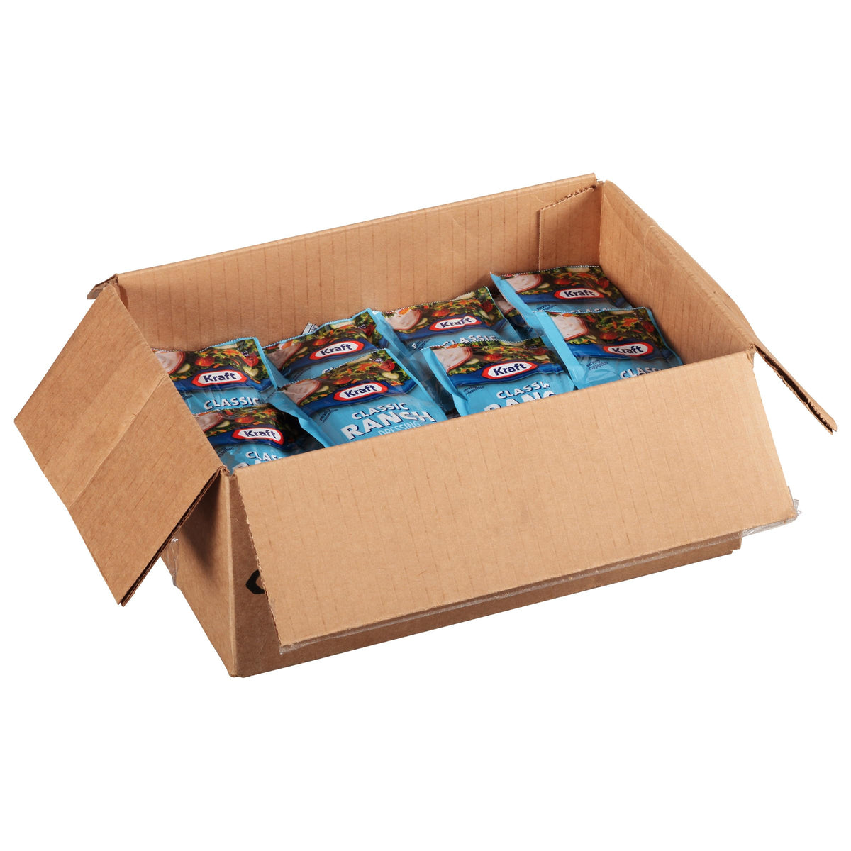 Kraft Ranch dressing packets displayed in a cart for easy lunch options