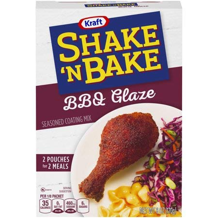 Kraft Shake 'n Bake BBQ Glaze Box ready for quick dinner prep and even coating.