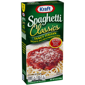 Kraft Spaghetti Classics spaghetti noodles ready for a fast family dinner.