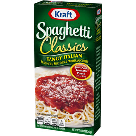 Kraft Spaghetti Classics spice mix delivering vibrant pasta flavor.