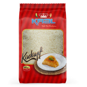 Kral Kataifi dry threads, perfect for crispy Kunefe and other Mediterranean desserts.