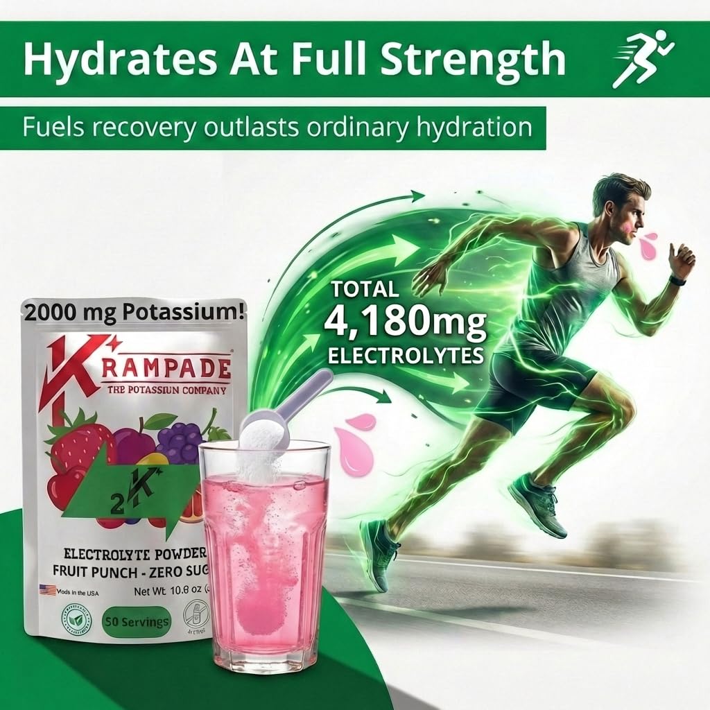 Athlete using Krampade during training for steady hydration.