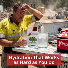 Krampade in sports bottle during training for cramp prevention.