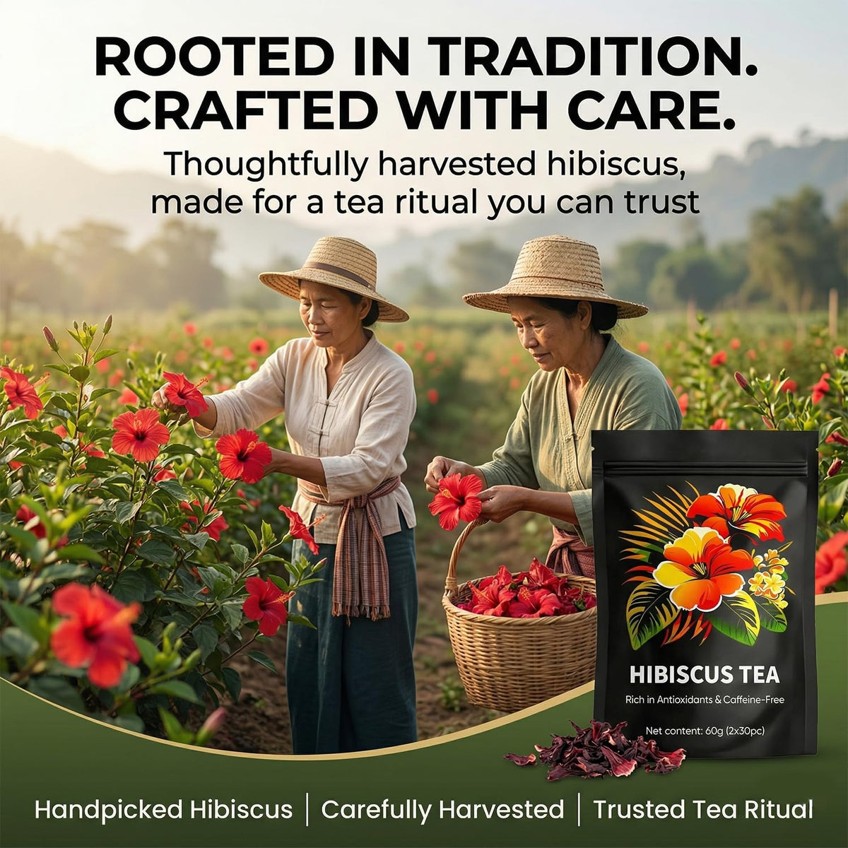 Kranla Hibiscus Tea Bags Compostable Packaging supports sustainable options