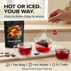 Kranla Hibiscus Tea Brew Cup shows tart flavor without caffeine