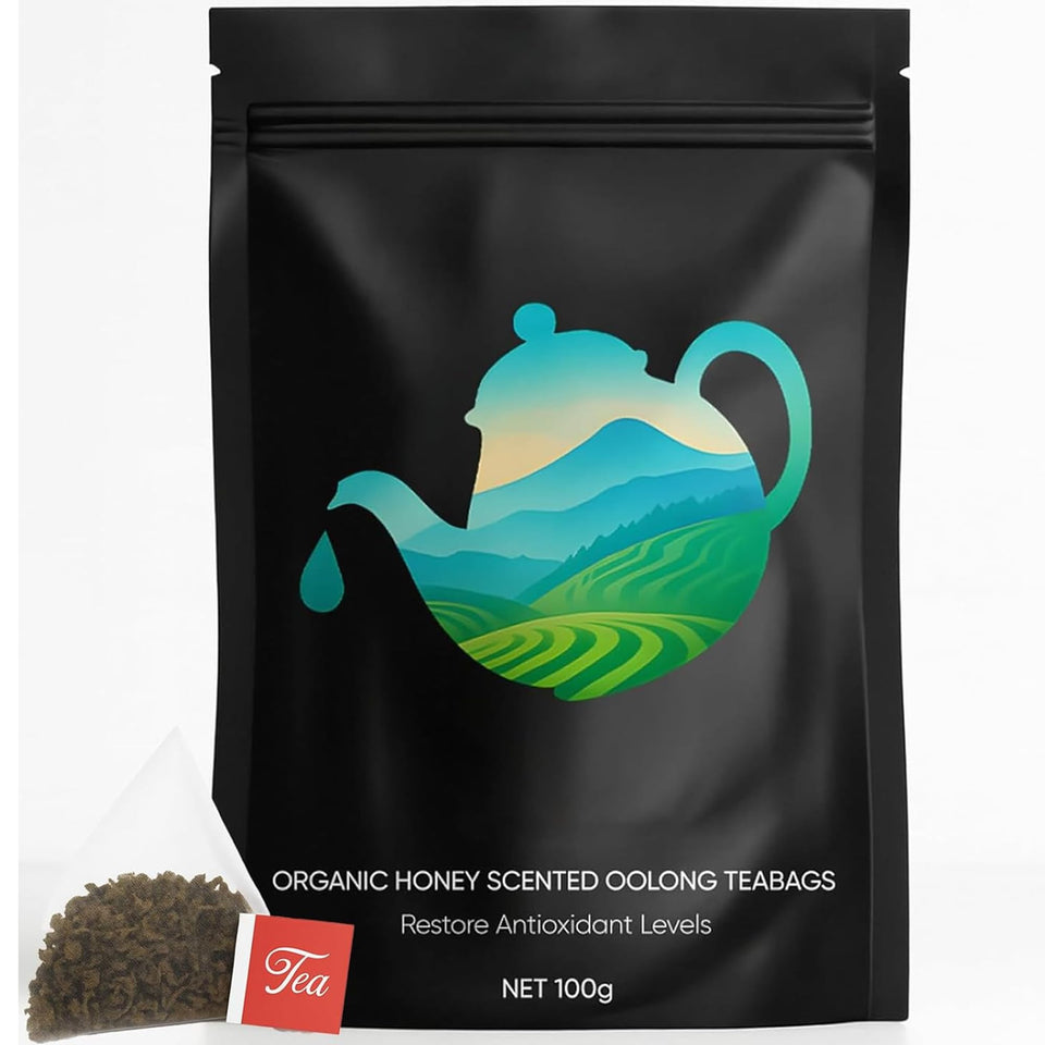 Kranla Organic Oolong tea bags in box for quick brewing