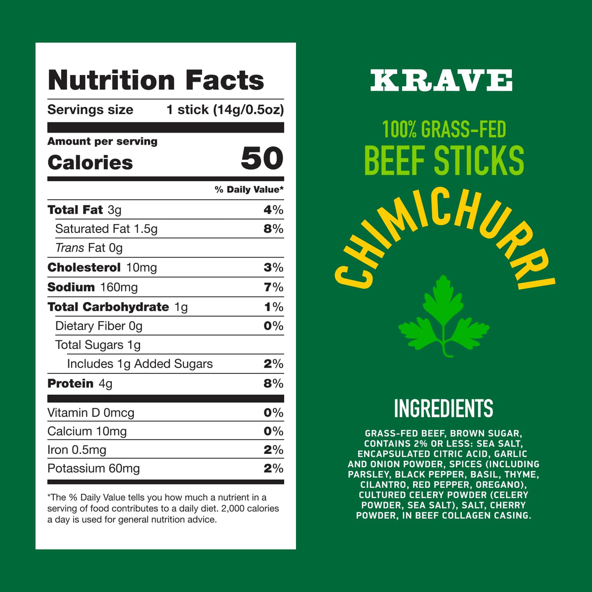 KRAVE Meat Sticks Minis Chimichurri on-the-go pack for travel