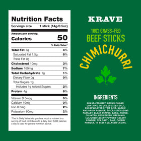 KRAVE Meat Sticks Minis Chimichurri on-the-go pack for travel
