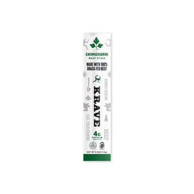 KRAVE Chimichurri minis outdoors, ideal gym or hike snack