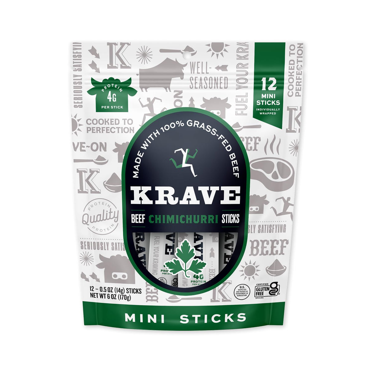 KRAVE Meat Sticks Minis Chimichurri pack on-the-go protein snack